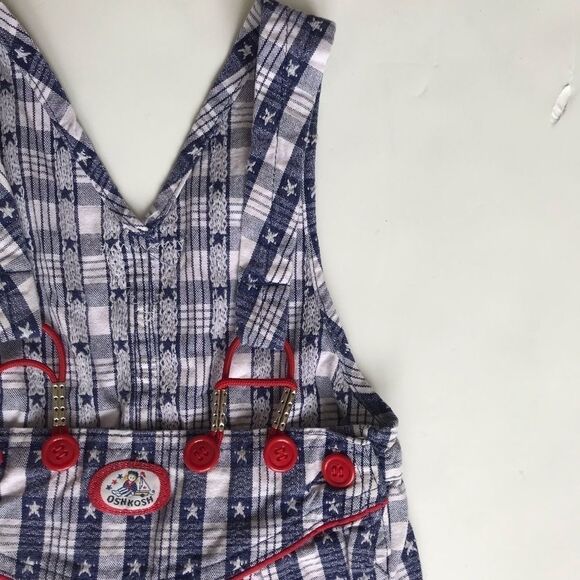 Oshkosh pleated denim star print overalls 24m - Picture 2 of 5